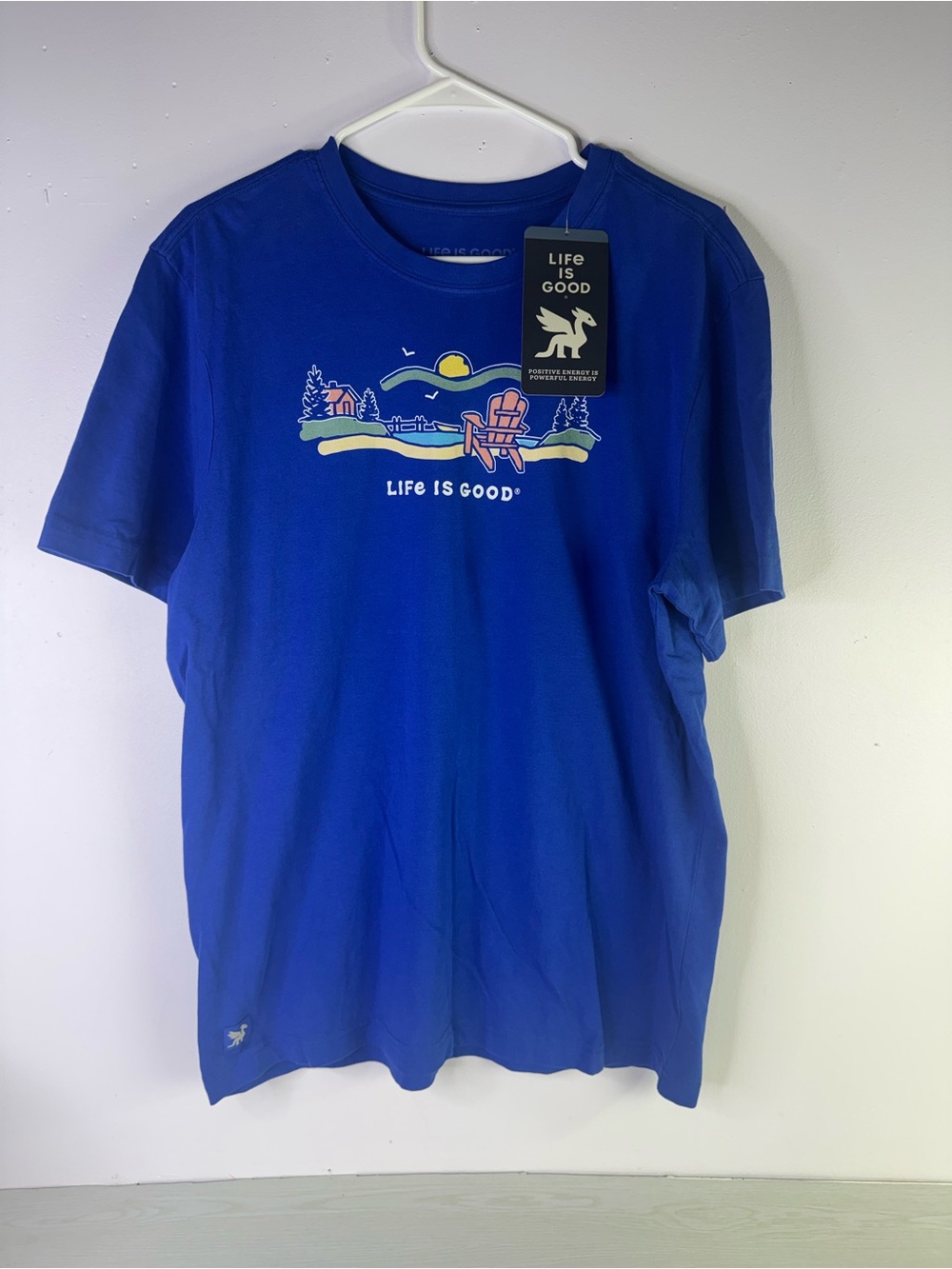 Life is Good Mens M Beach Day Vista Short Sleeve Crusher Tee